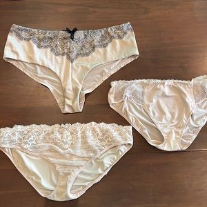 Three Chantelle panties size 7